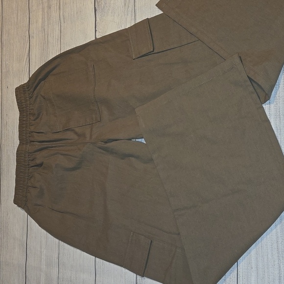 PacSun Kendall & Kylie Canvas Pull-On Cargo Pants Olive Green Size S NWOT - Picture 2 of 13